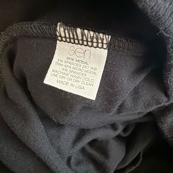 SEN Black Knit Wide Leg Pull On Pants - Women’s US 2 - Picture 8 of 8